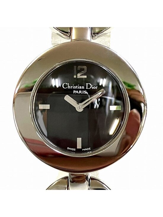 Dior Maris Watch SS Quartz Black Dial